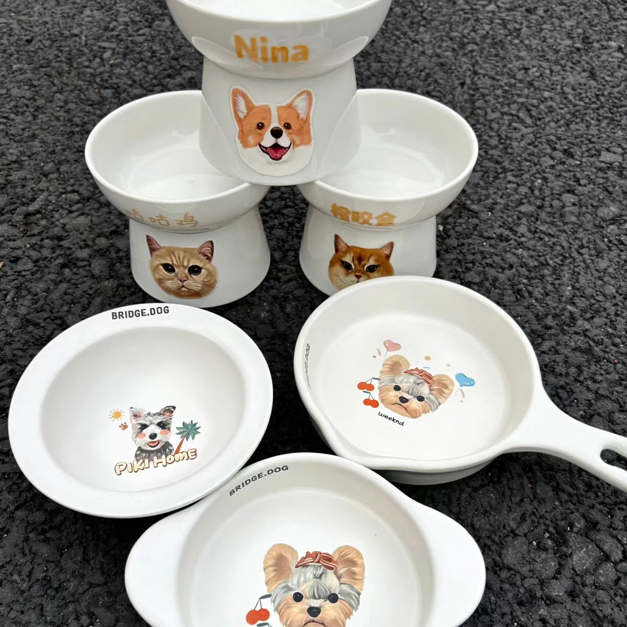 Custom pet Bowls